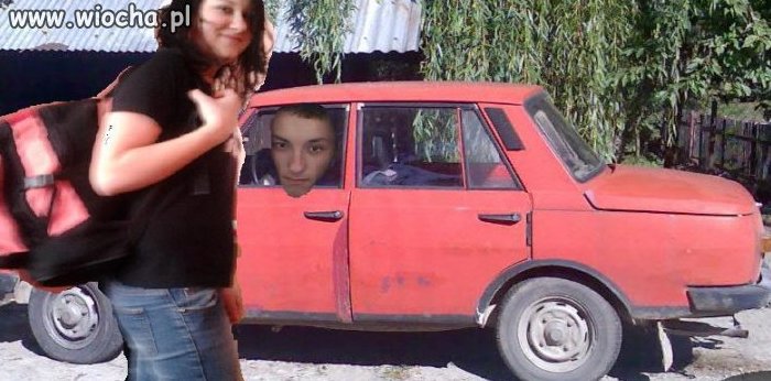 Wiochmen w swoim mustangu