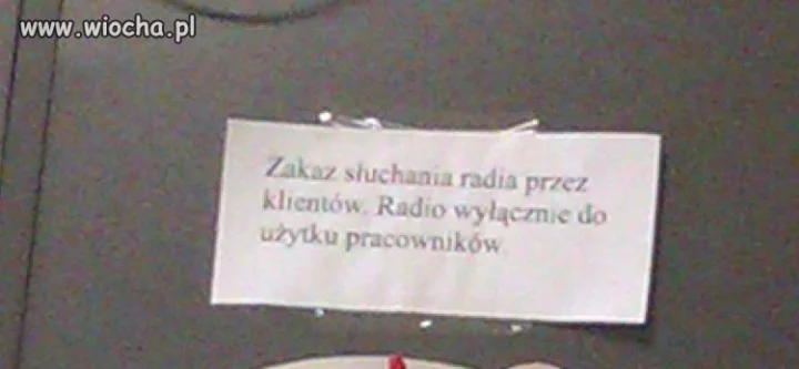 Zakaz słuchania radia