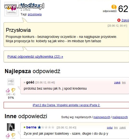Dobre odpowiedzi.