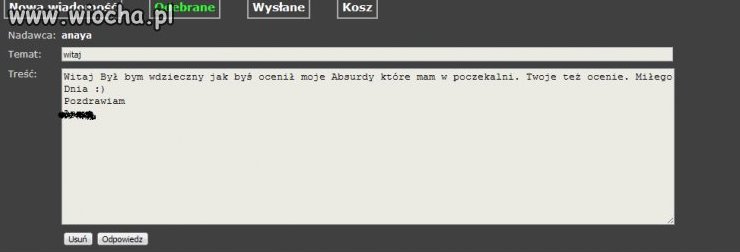 Wiochą jest proszenie o głosy