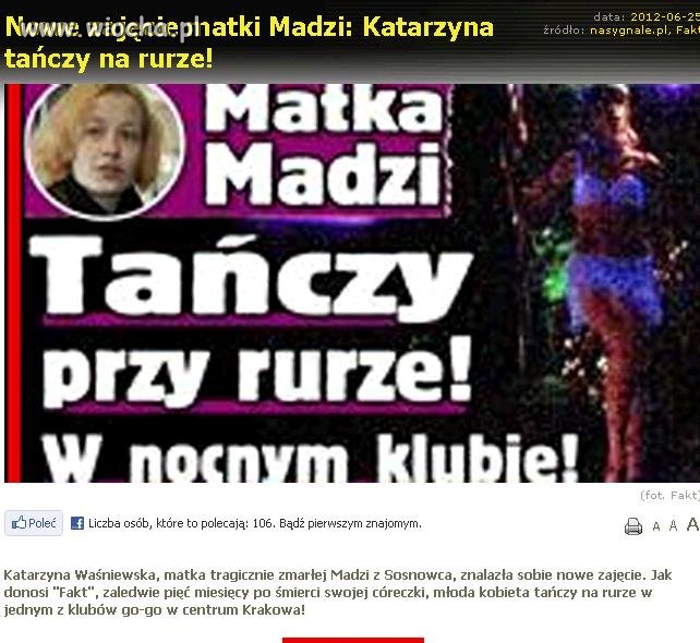 Już otrząsnęła się po śmierci dziecka?