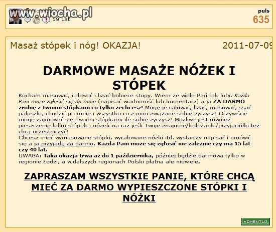 Masażer stópek 