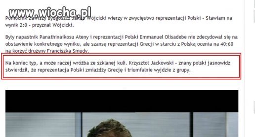 No to nam się jasnowidz udał