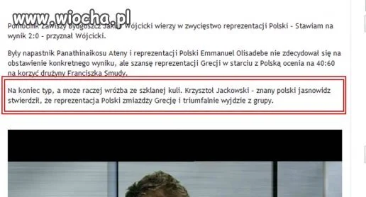 No to nam się jasnowidz udał