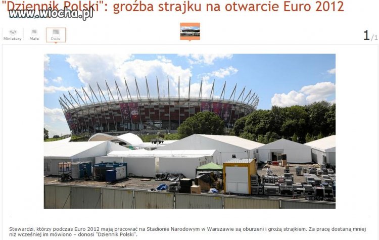 Euro 2012 - STRAJK! Nie chcą zapłacić tyle co mieli