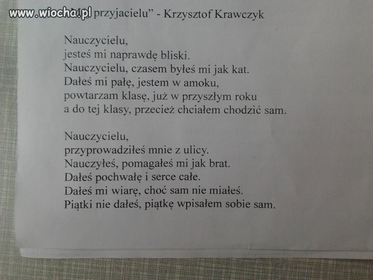 Piosenka przerobiona przez moją durną wychowawczyni