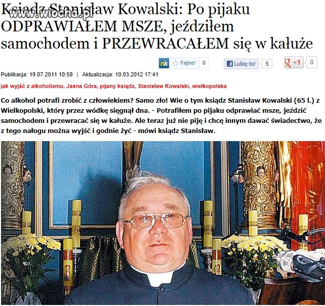Po pijanemu jeździł i odprawiał msze!!!