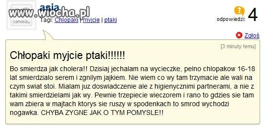 Chłopaki myjcie ptaki!