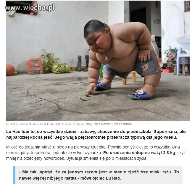 To nie rodzice go zapaśli