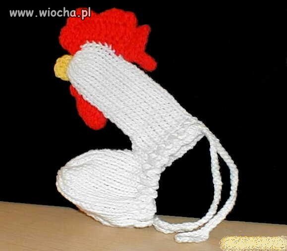 Wełniany ocieplacz na ptaszka i jajeczka