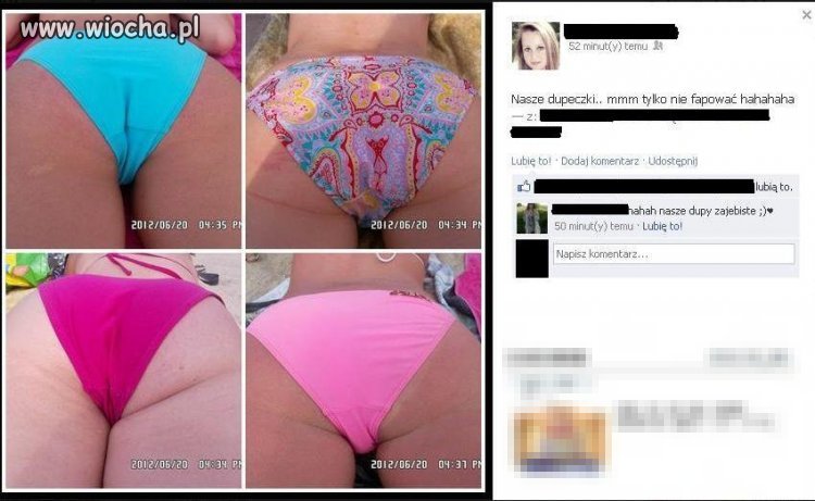 Tyłki na facebooku...