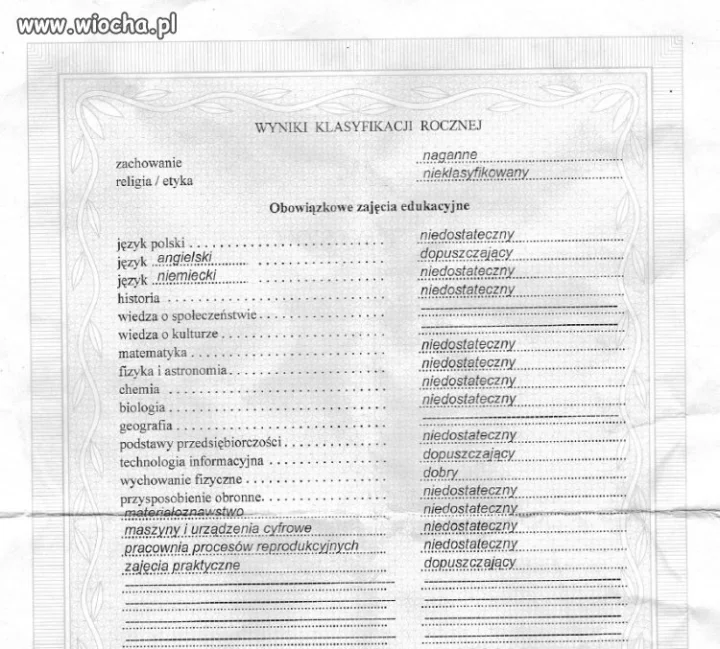 Rok zawalony...