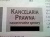 Ogłoszenie w miejscowej prasie. 