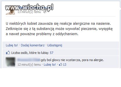 Uczulenie na Sperme