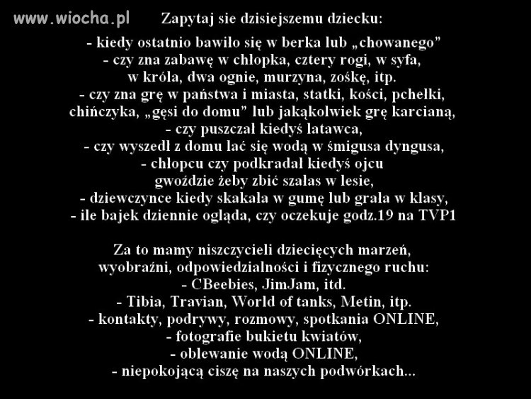 Początek pokoleń nadpobudliwych domatorów