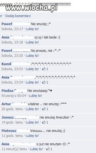 Smutno mi, napiszę o tym na fb 