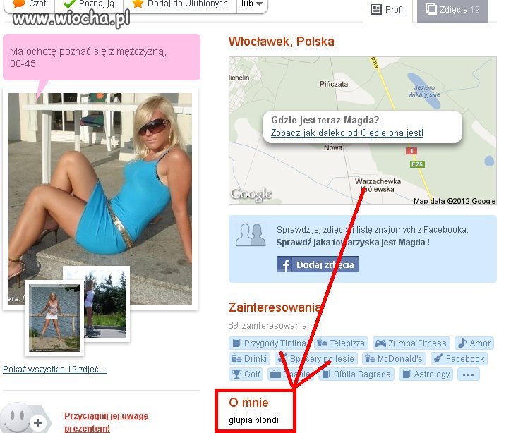 O mnie: głupia blondi