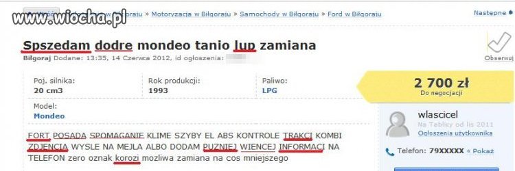 Jak w jednym ogłoszeniu popełnić 12 błędów?