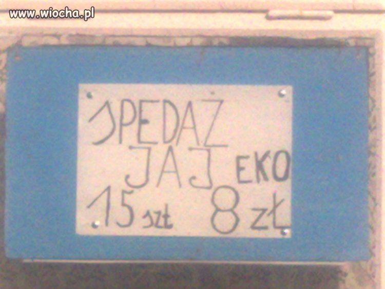"Spedaż" jaj eko