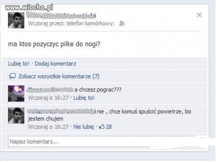 Kto ma pożyczyć piłkę do nogi...