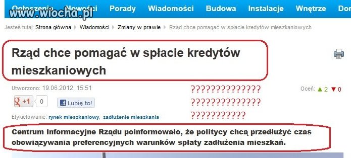 Rząd chce pomagać...