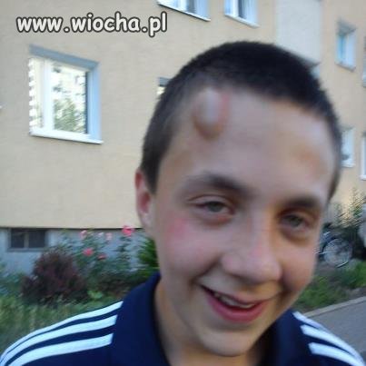 Nieźle w słup przywalił...