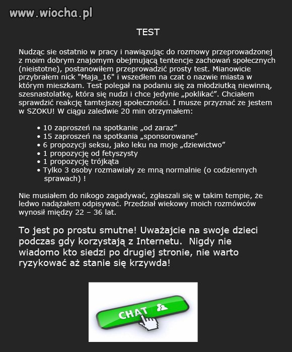 Mały teścik wielki szok!