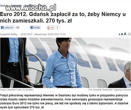 Gdańsk to jednak nie ma na co kasy wydawać.