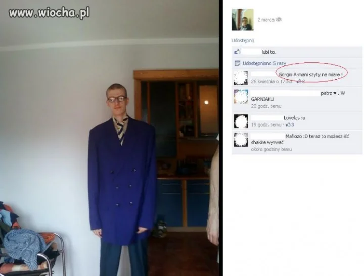 "Gorgio Armani szyty na miare ! "