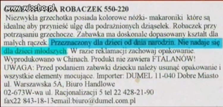 To w końcu dla jakich dzieci ta grzechotka?!?