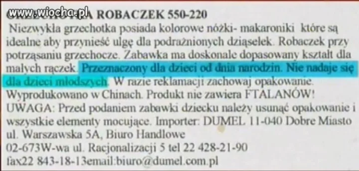 To w końcu dla jakich dzieci ta grzechotka?!?