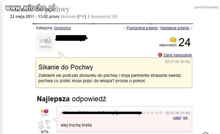 Pochwa zamiast WC