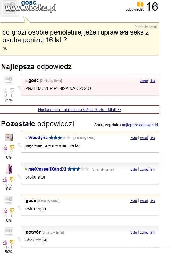 Seks z osobą poniżej 16 lat