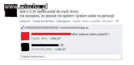 Ciekawe czemu pukał? 