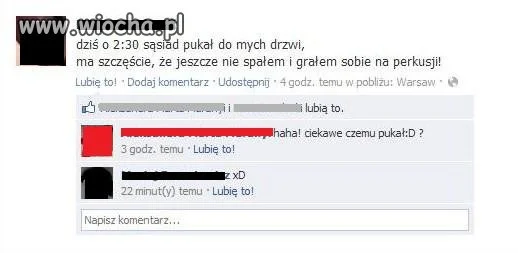 Ciekawe czemu pukał? 