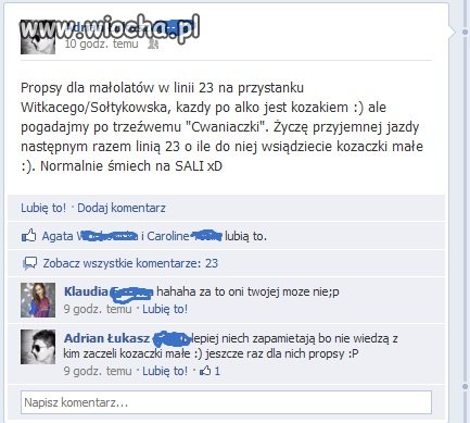 Groźby na fb.
