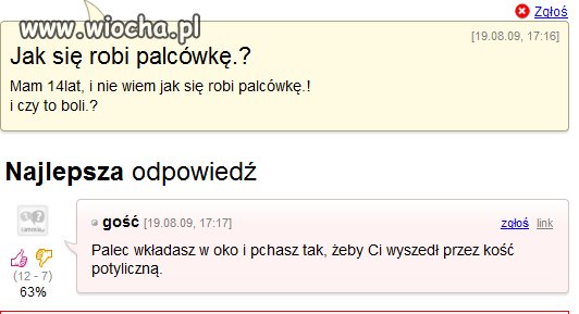 Palcówka i 14 lat 