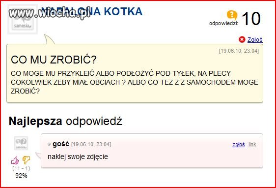 No i co mu zrobić?