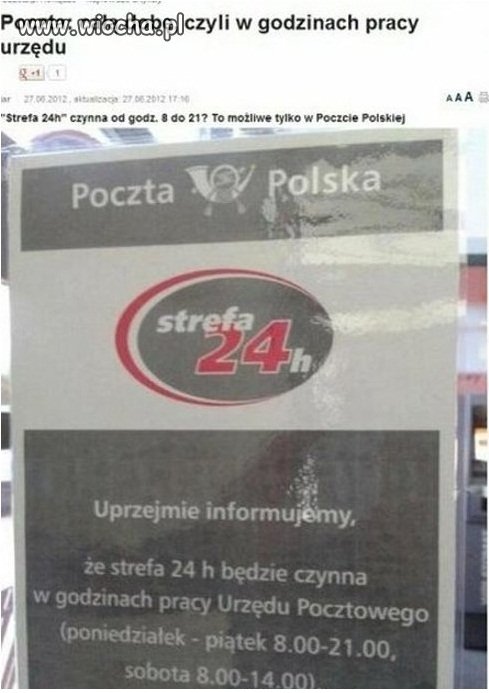W Polsce doba trwa 0d 8 do 21 w tygodniu