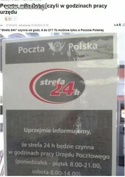 W Polsce doba trwa 0d 8 do 21 w tygodniu