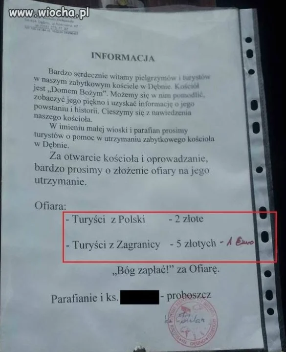 Informacja parafialna