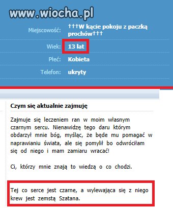 Nastoletnia zbuntowana szatanistka