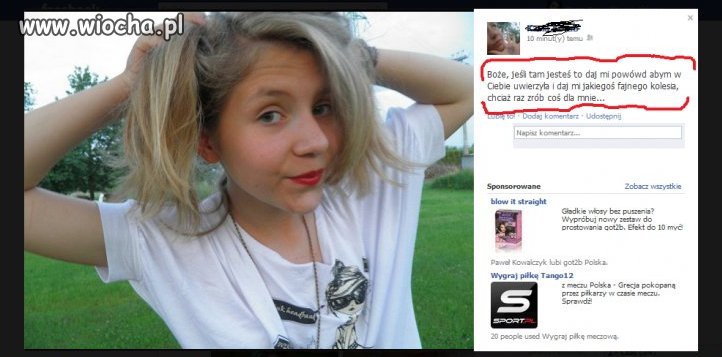 12 letnie dziecko prosi Boga 
