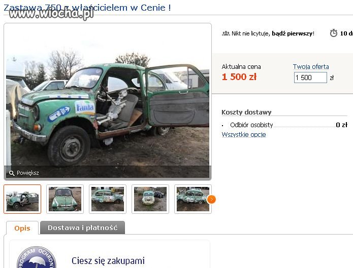 Zastawa 750 z właścicielem w cenie  