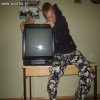 Ja z moim nowym telewizorem 