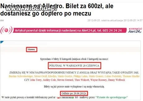 Kup Pan bilet na półfinał