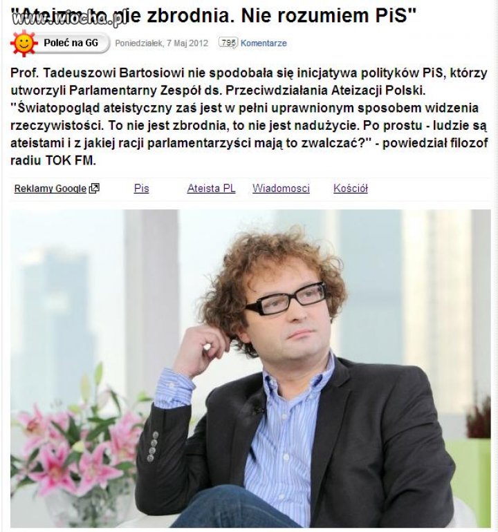 Według PISu Ateizm trzeba tępić 