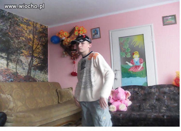 Gangsta na różowej ścianie