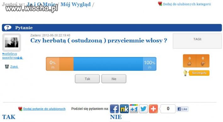 Ostudzoną herbatą przyciemnić włosy ...