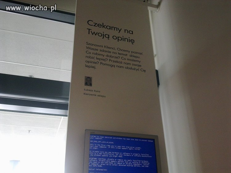 Ikea czeka na Twoją opinię z pięknym blue screenem
